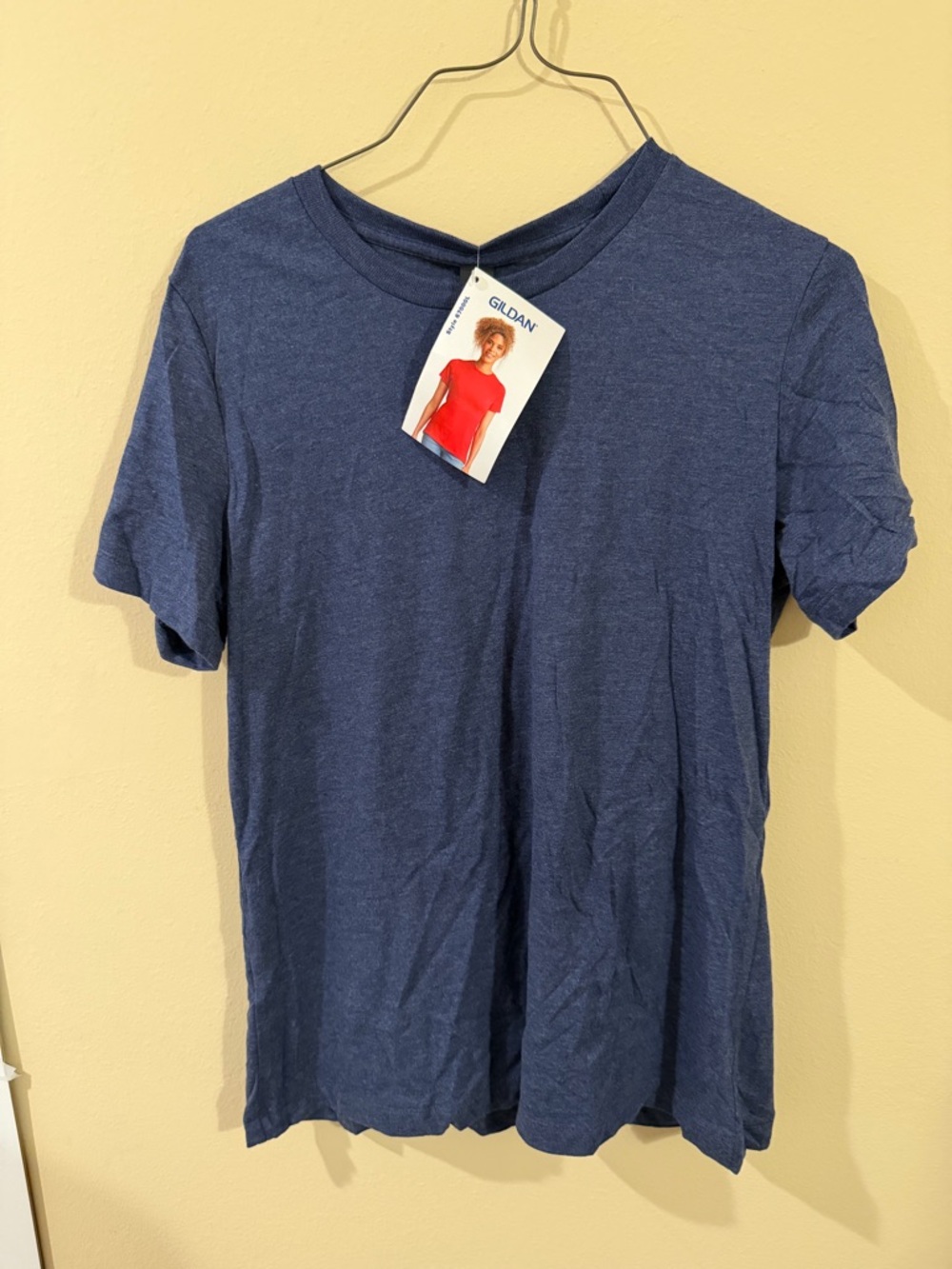 Gildan Women's Heather Navy Short Sleeve Tee